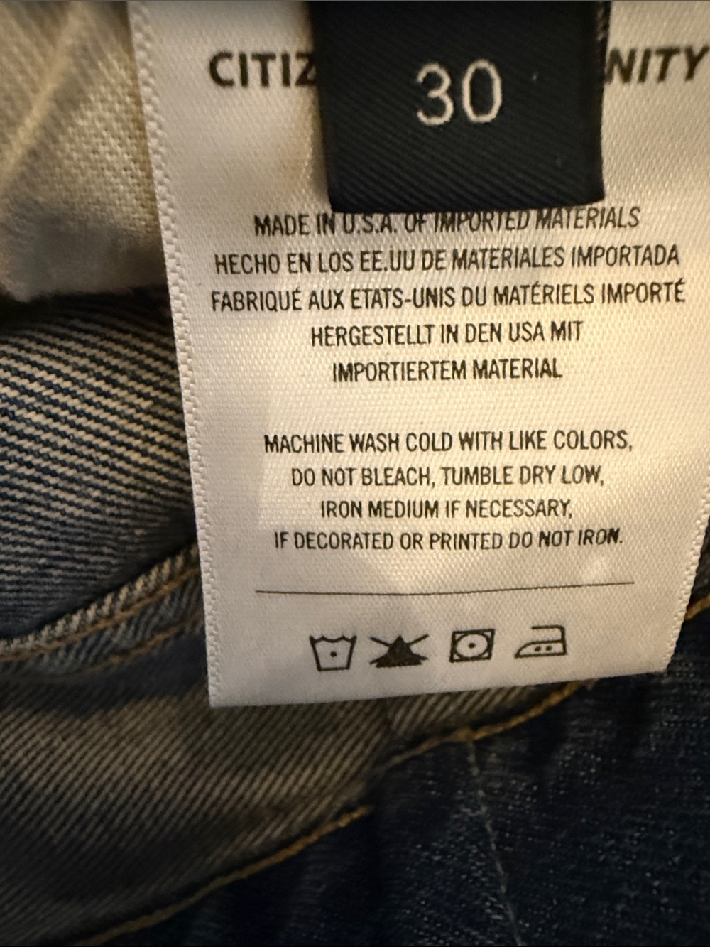 Citizens Of Humanity Distressed Horseshoe Denim Jeans Magnolia Wash 30 - Picture 6 of 9